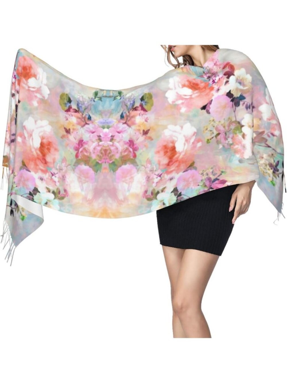 Elegant Women's Pashmina Scarf Wrap - Warm Shawl for Weddings & Evening Events